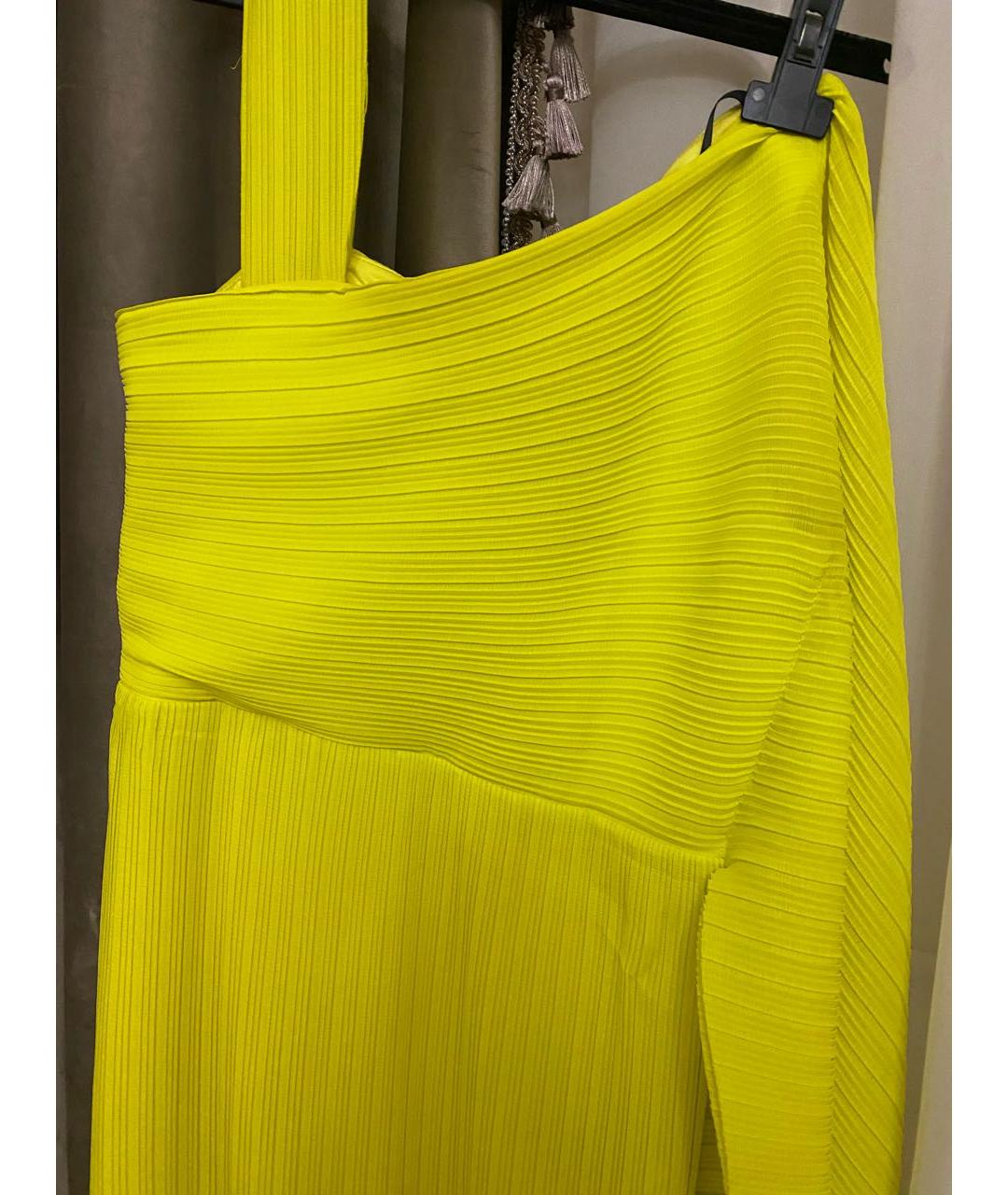 SOLACE LONDON Желтое шифоновое вечернее платье, фото 2