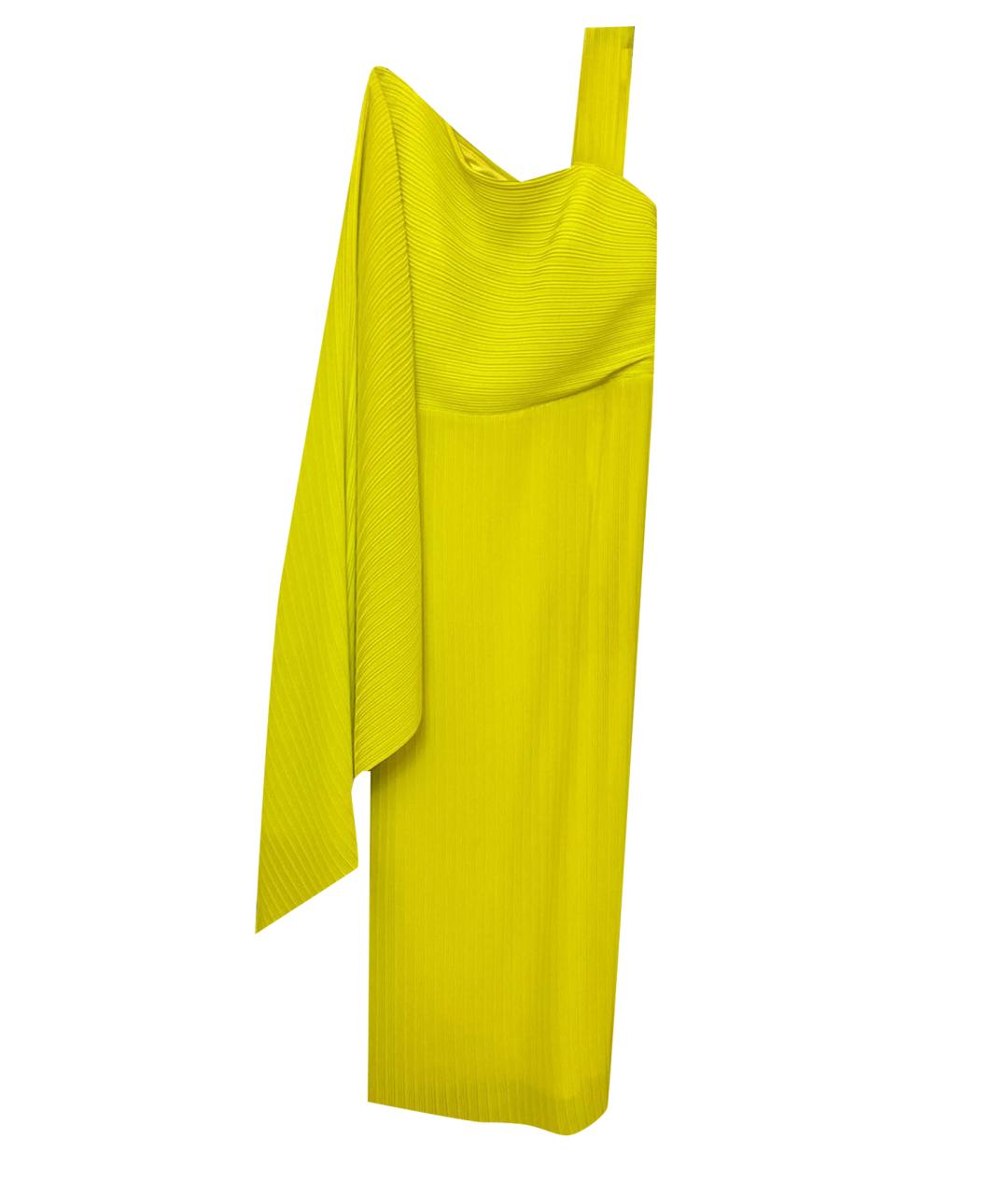 SOLACE LONDON Желтое шифоновое вечернее платье, фото 1