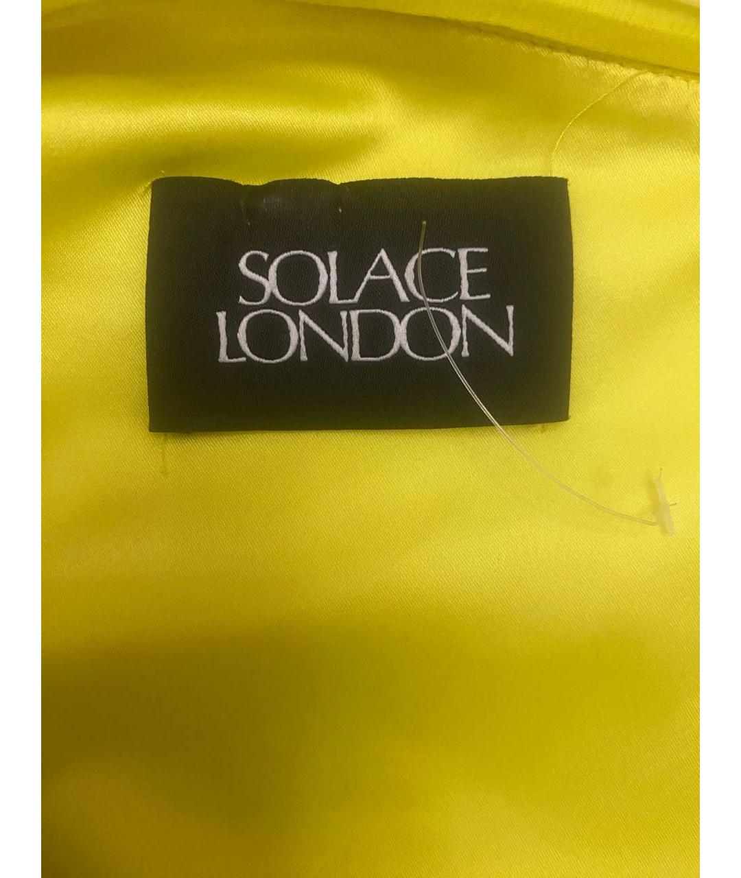 SOLACE LONDON Желтое шифоновое вечернее платье, фото 5