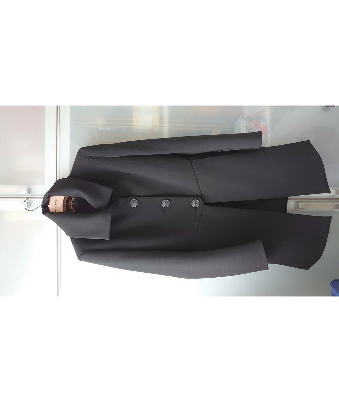 VIVIENNE WESTWOOD ANGLOMANIA Черное полиэстеровое пальто, фото 6