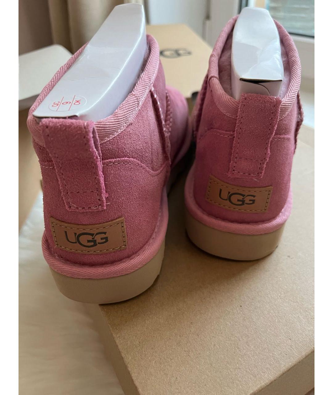 UGG AUSTRALIA Розовые замшевые полусапоги, фото 6