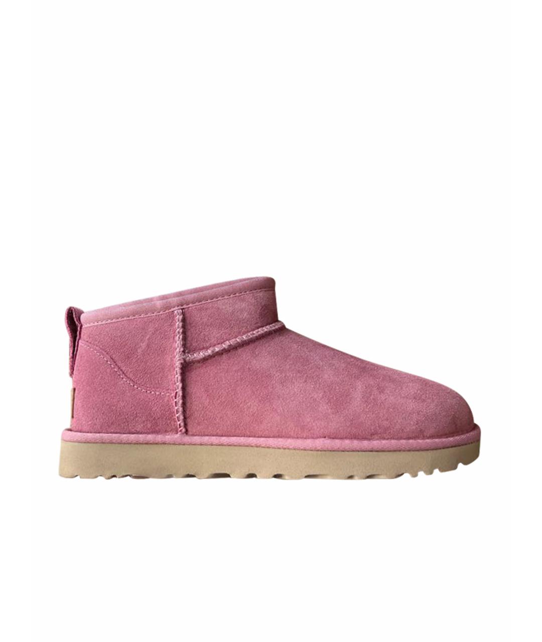 UGG AUSTRALIA Розовые замшевые полусапоги, фото 1