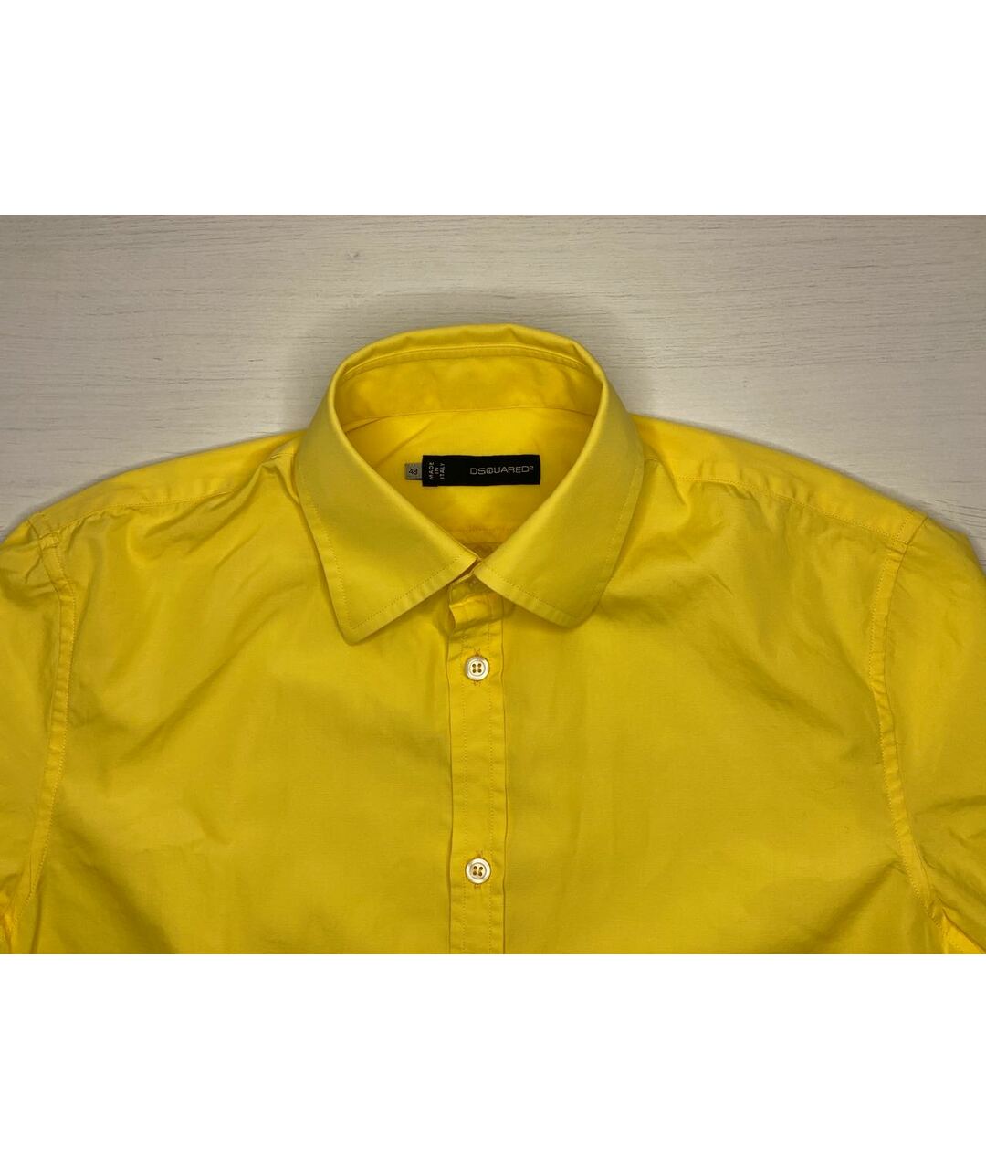 DSQUARED2 Желтая хлопковая классическая рубашка, фото 3