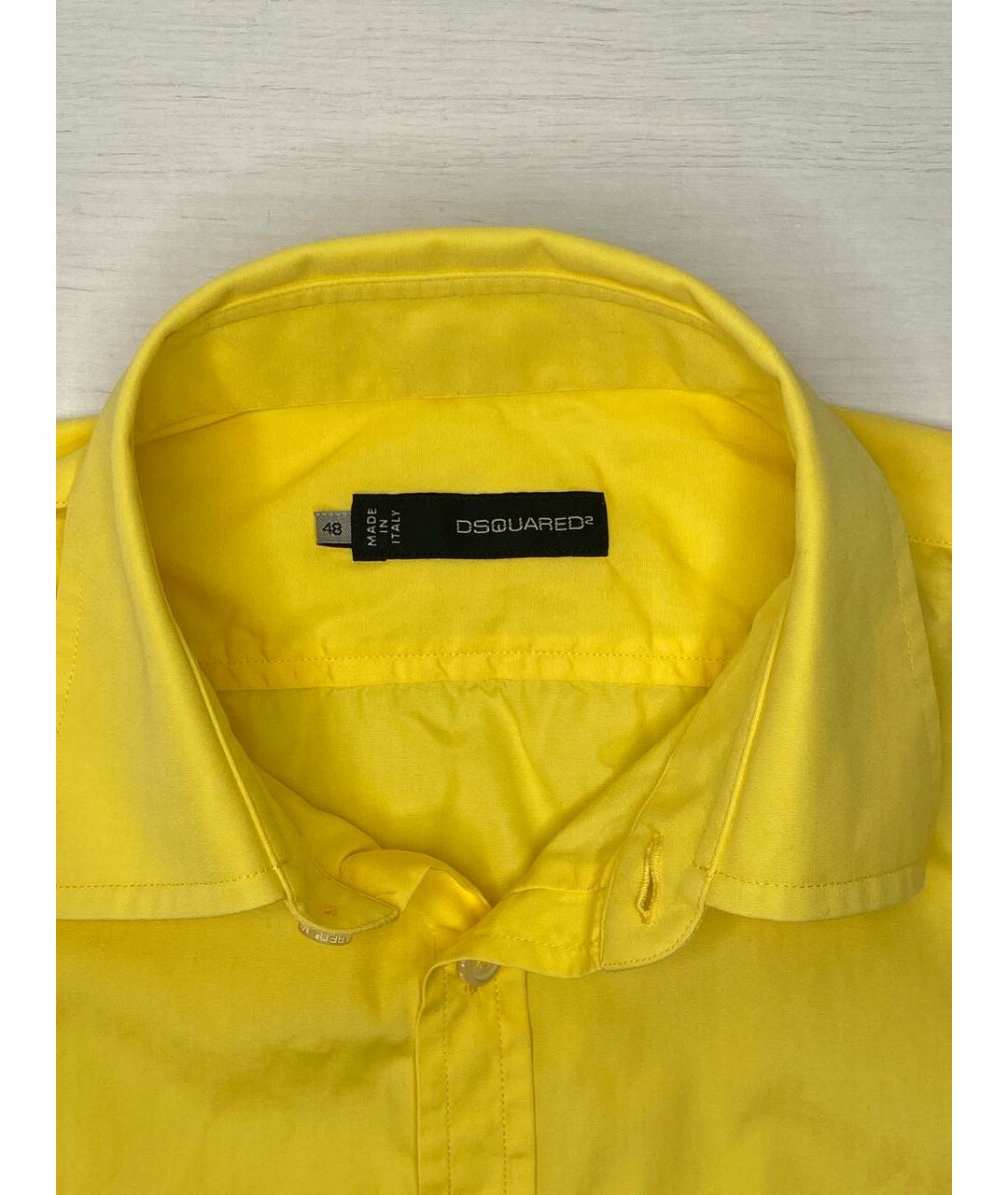 DSQUARED2 Желтая хлопковая классическая рубашка, фото 6