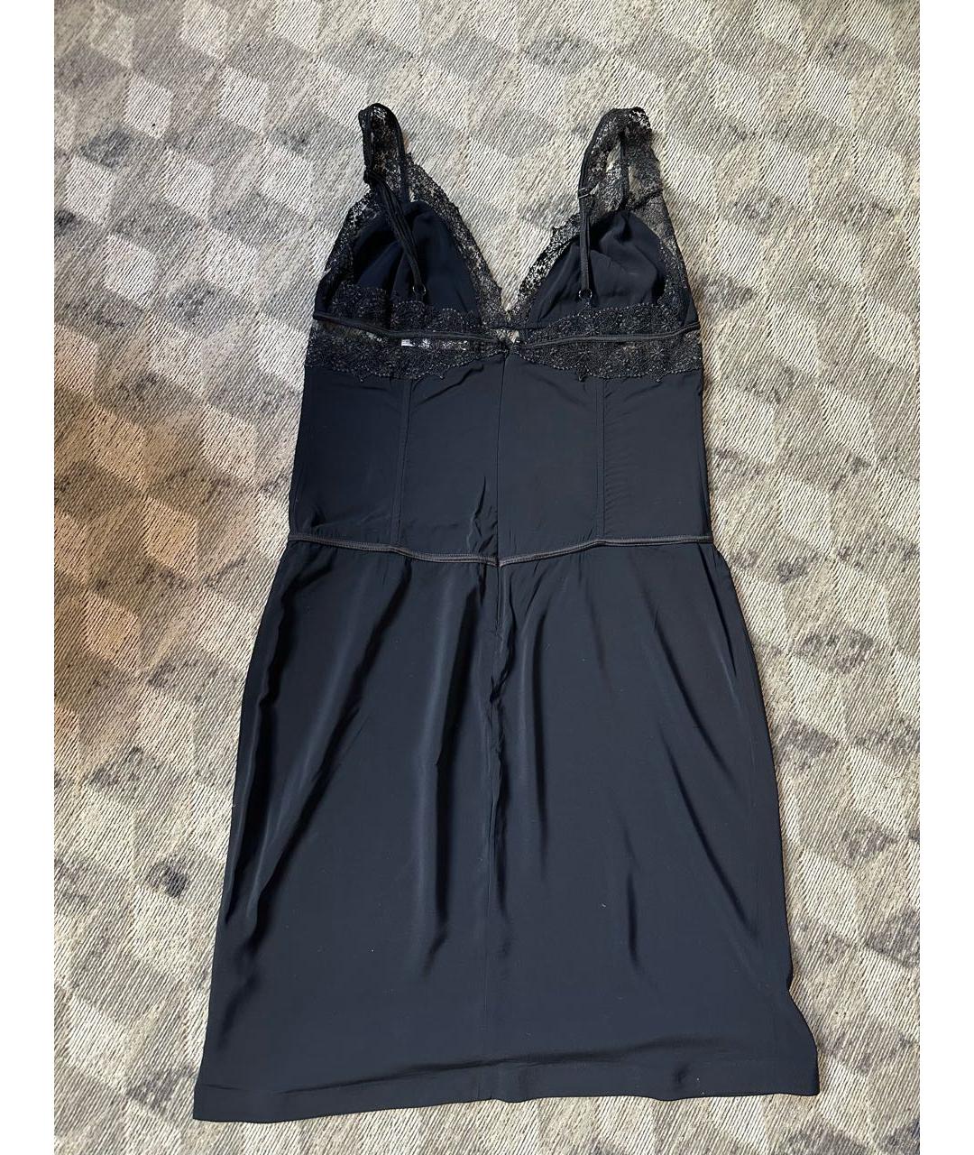 PINKO Черное шелковое коктейльное платье, фото 4