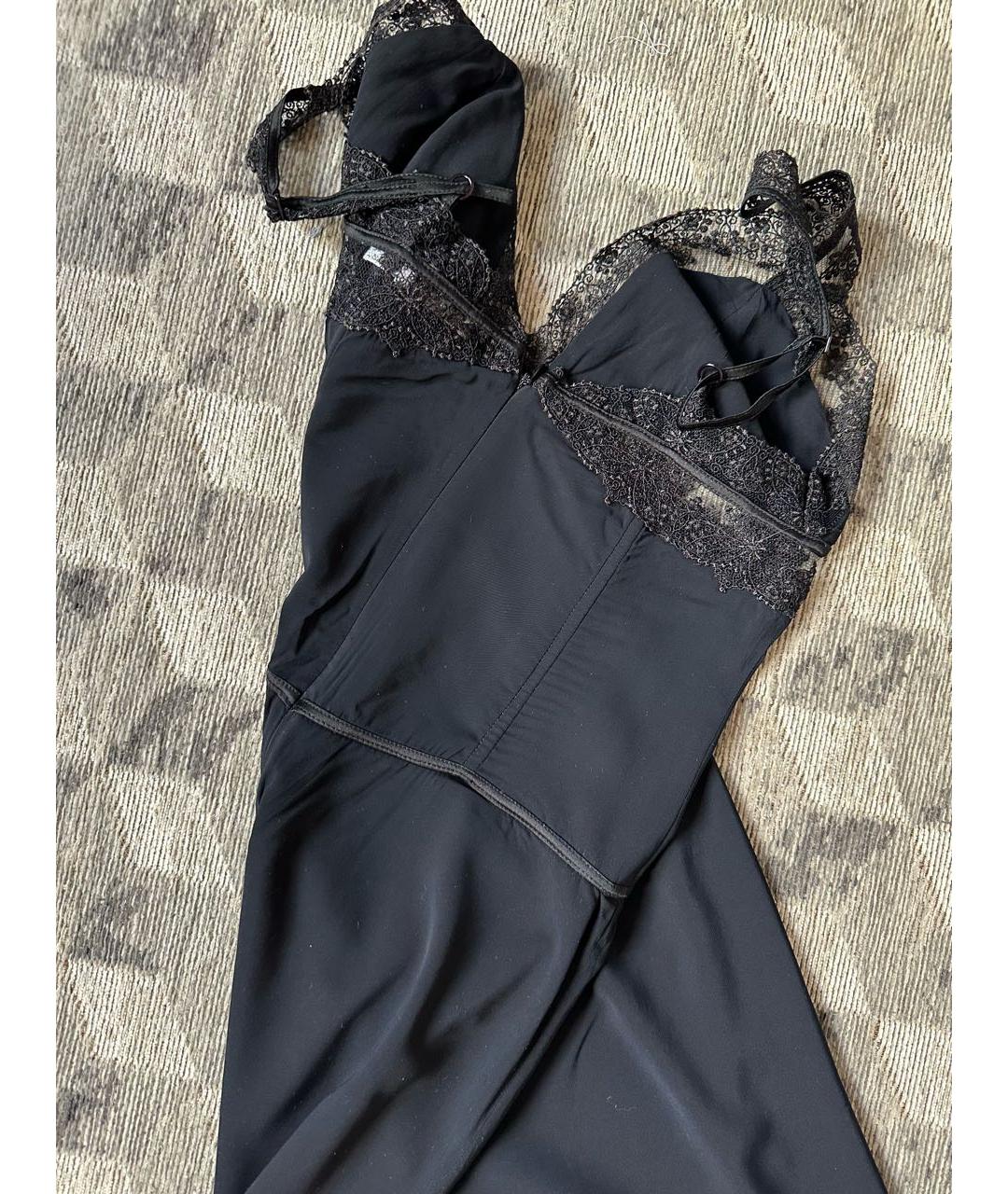 PINKO Черное шелковое коктейльное платье, фото 7