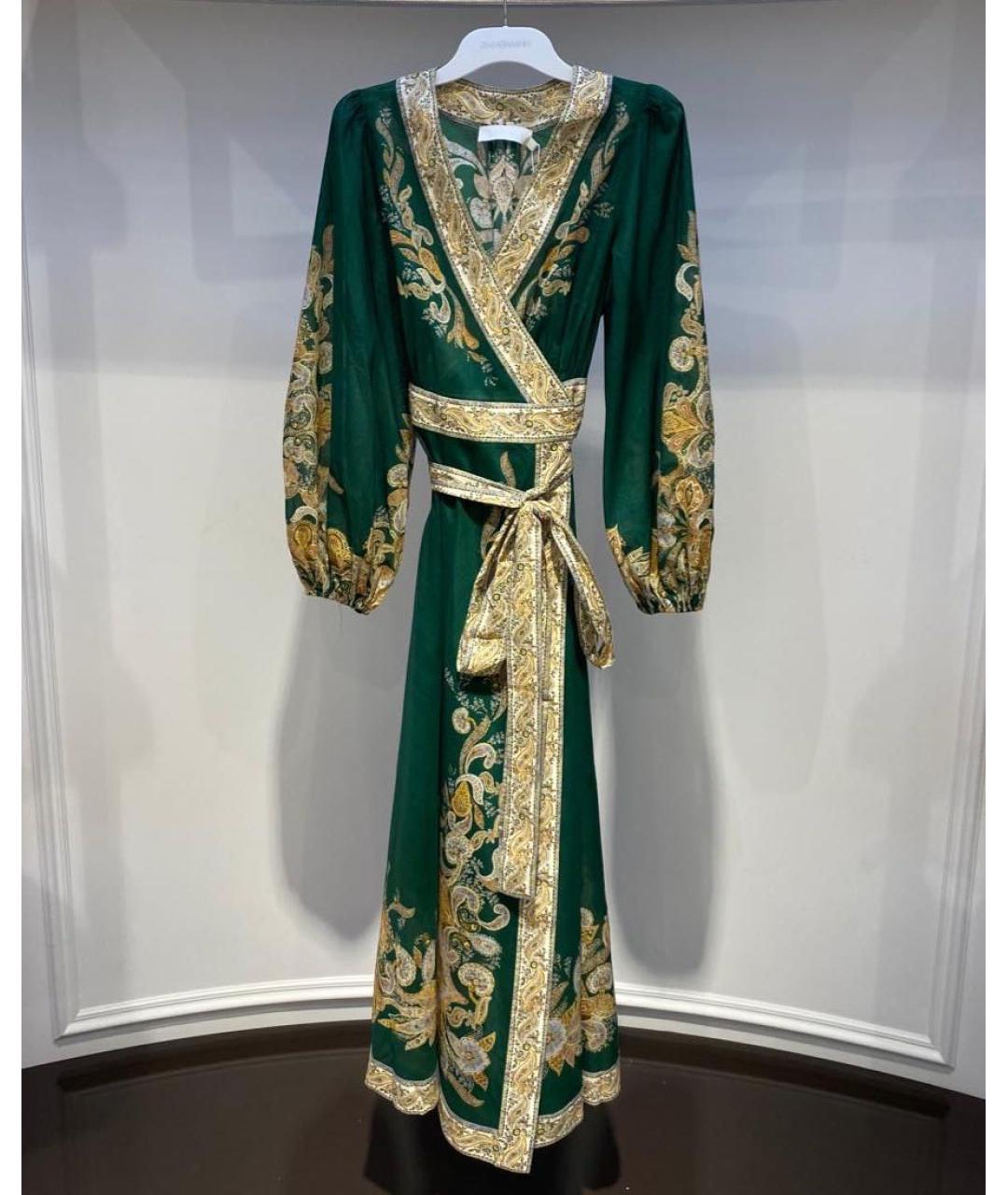 ZIMMERMANN Зеленые повседневное платье, фото 2