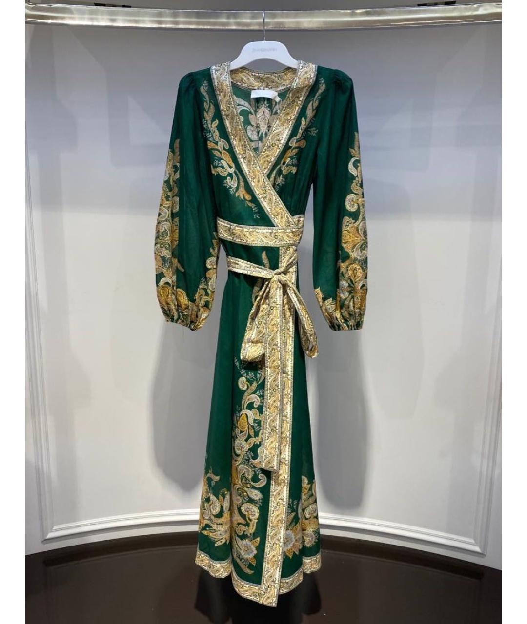 ZIMMERMANN Зеленые повседневное платье, фото 3
