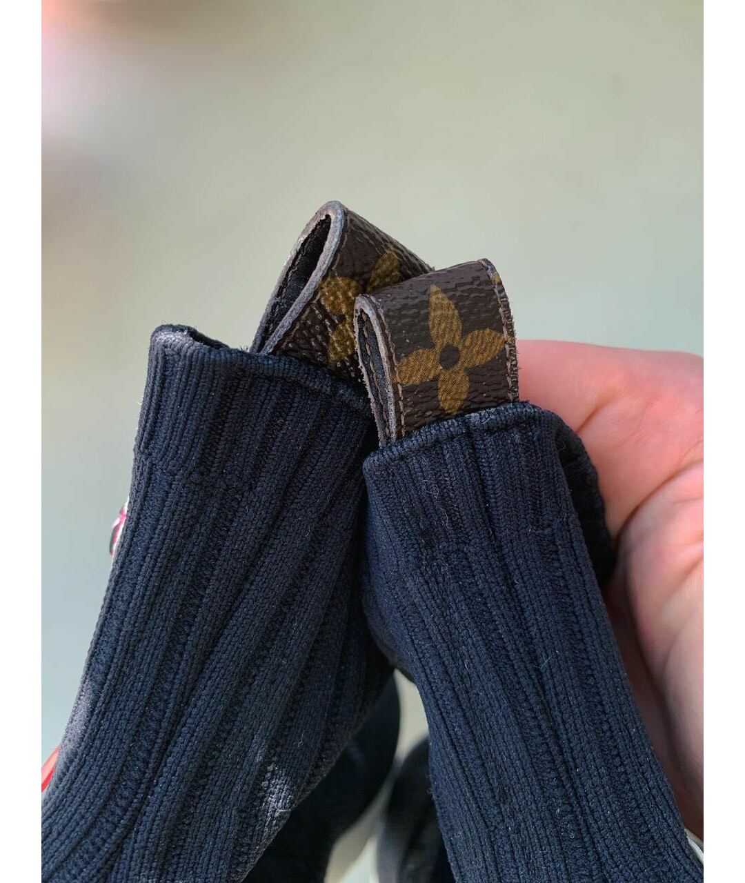 LOUIS VUITTON PRE-OWNED Черные текстильные кроссовки, фото 3