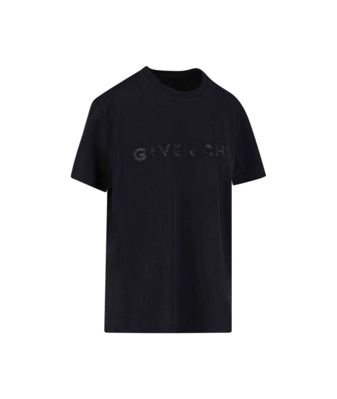 GIVENCHY Черная хлопковая футболка, фото 2