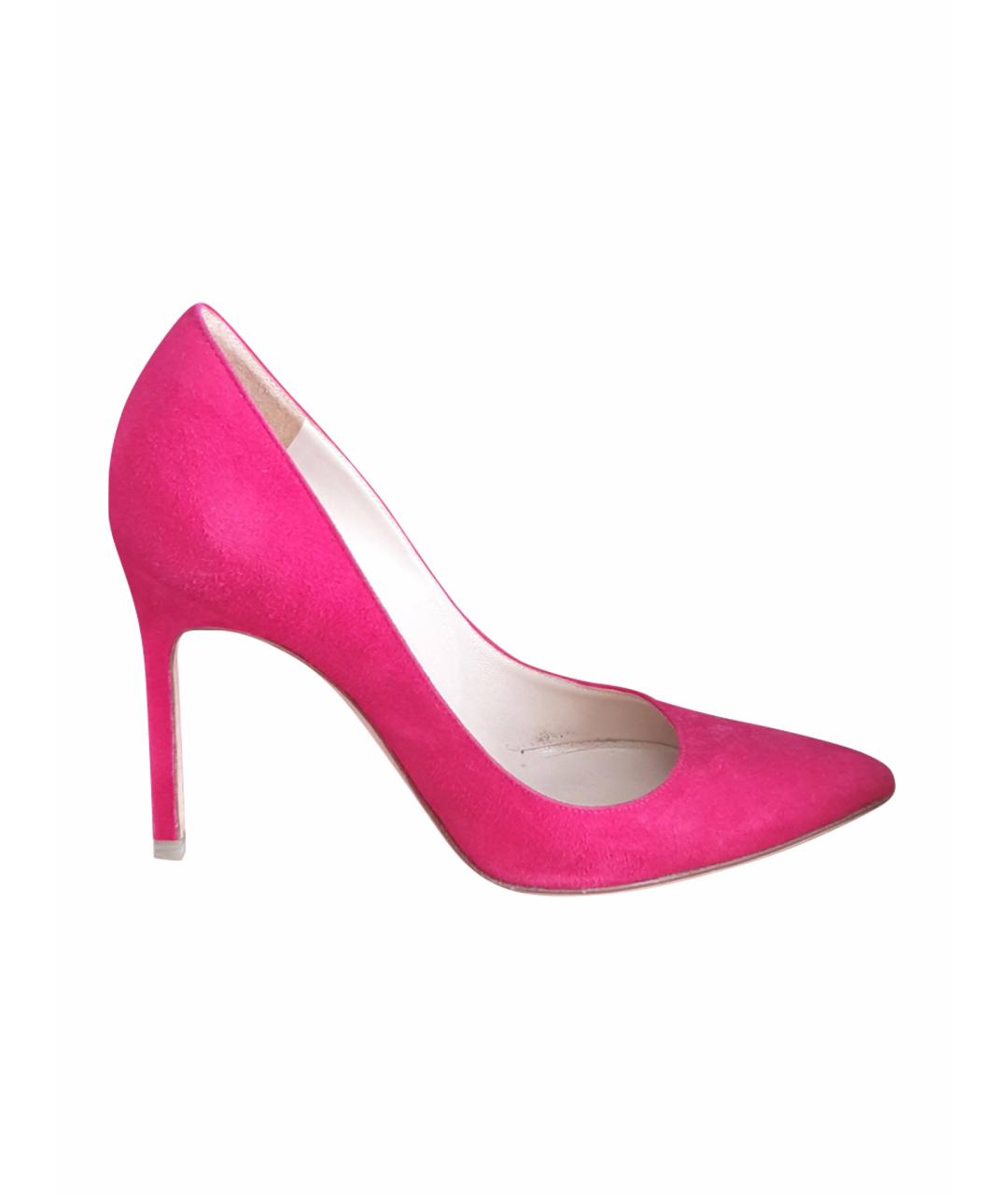 MANOLO BLAHNIK Розовые нубуковые туфли, фото 1