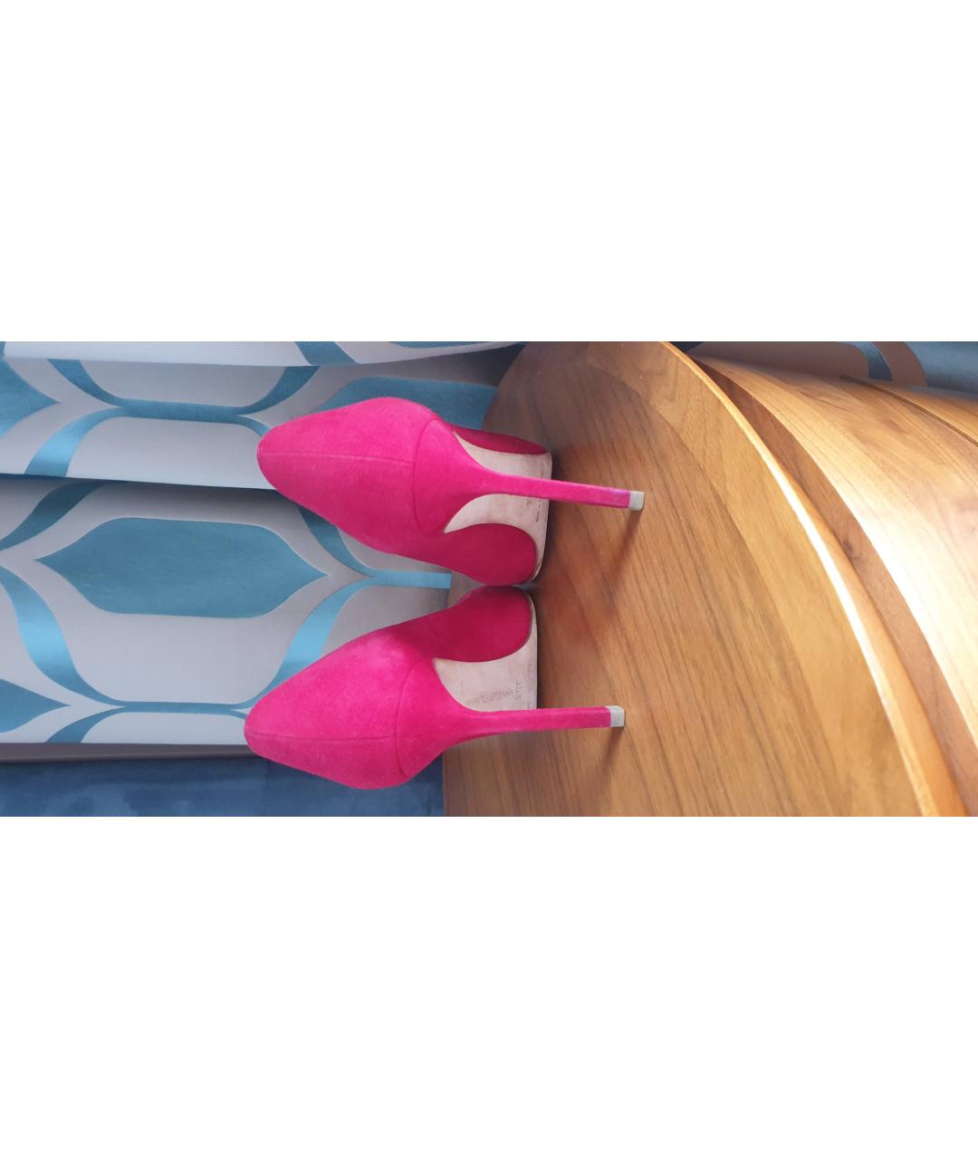 MANOLO BLAHNIK Розовые нубуковые туфли, фото 4