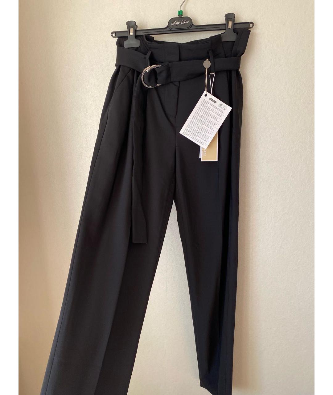MICHAEL MICHAEL KORS Черные шерстяные брюки узкие, фото 4