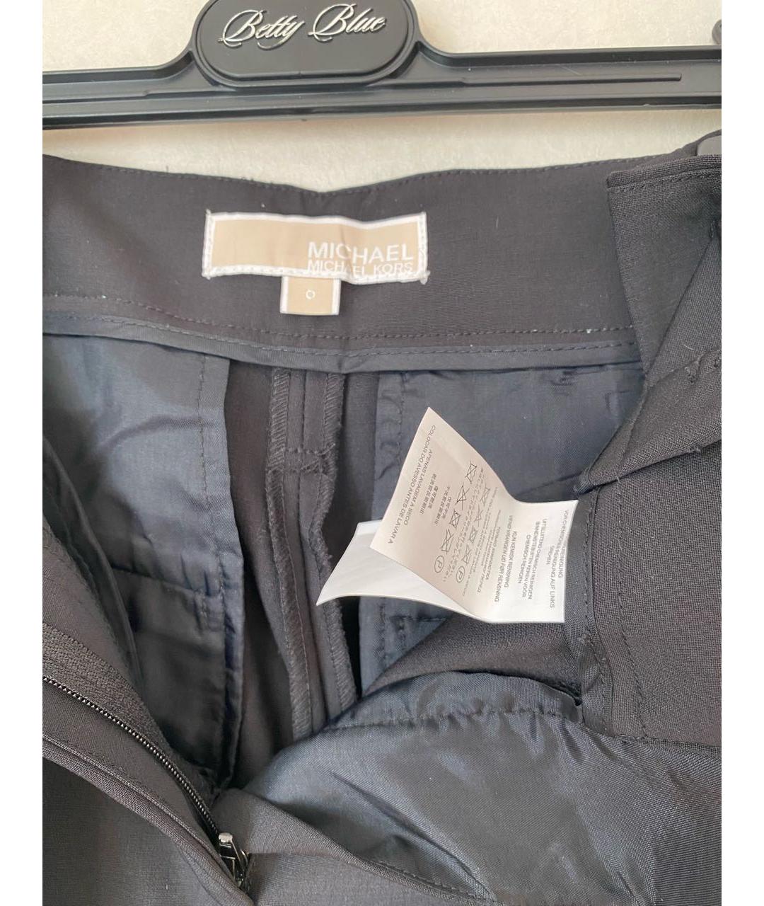 MICHAEL MICHAEL KORS Черные шерстяные брюки узкие, фото 7