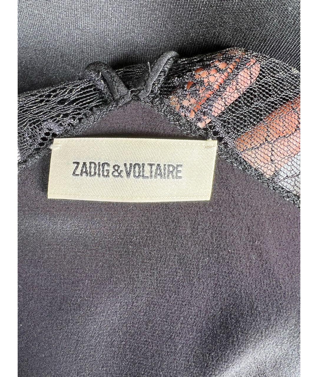 ZADIG & VOLTAIRE Черная шелковая майка, фото 4