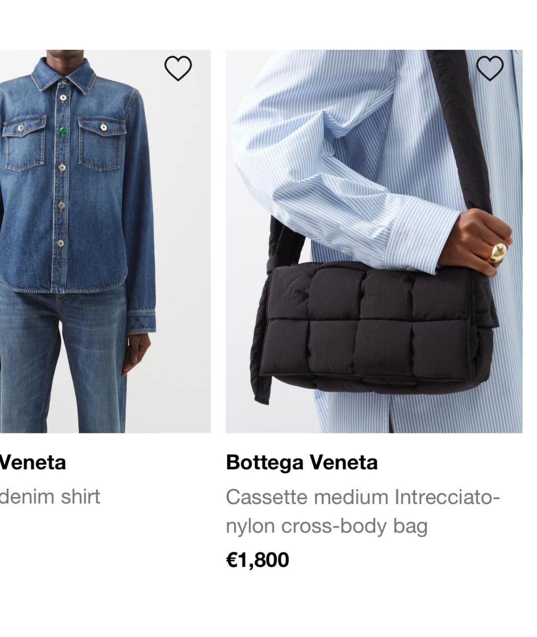 BOTTEGA VENETA Черная тканевая сумка через плечо, фото 5