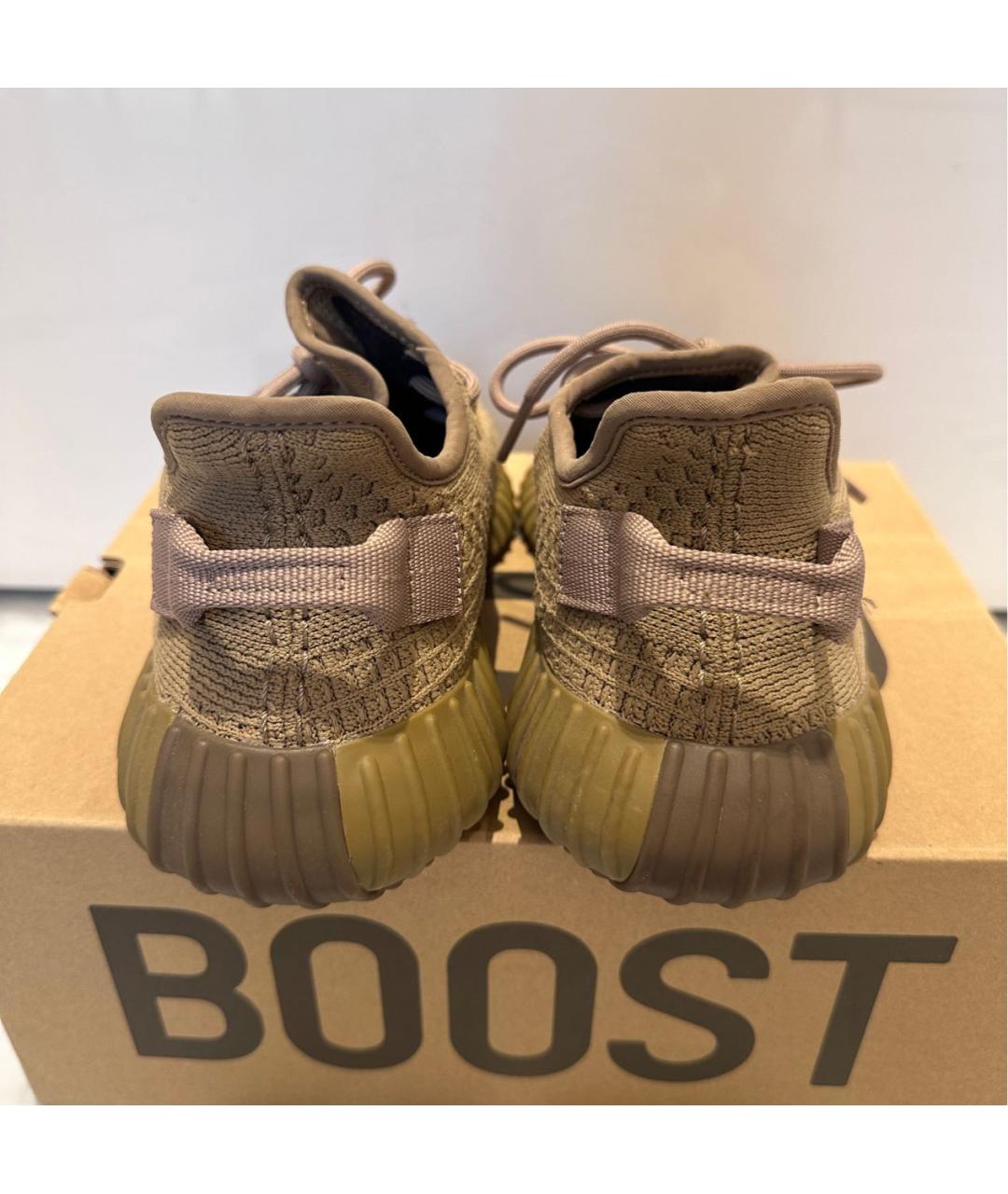 ADIDAS YEEZY Бежевые синтетические кроссовки, фото 3