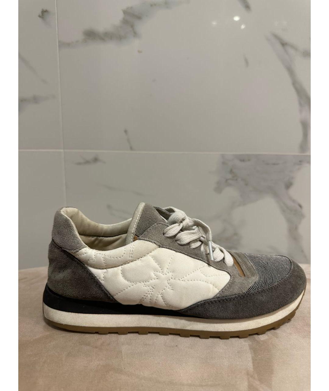 BRUNELLO CUCINELLI Серые кроссовки, фото 9