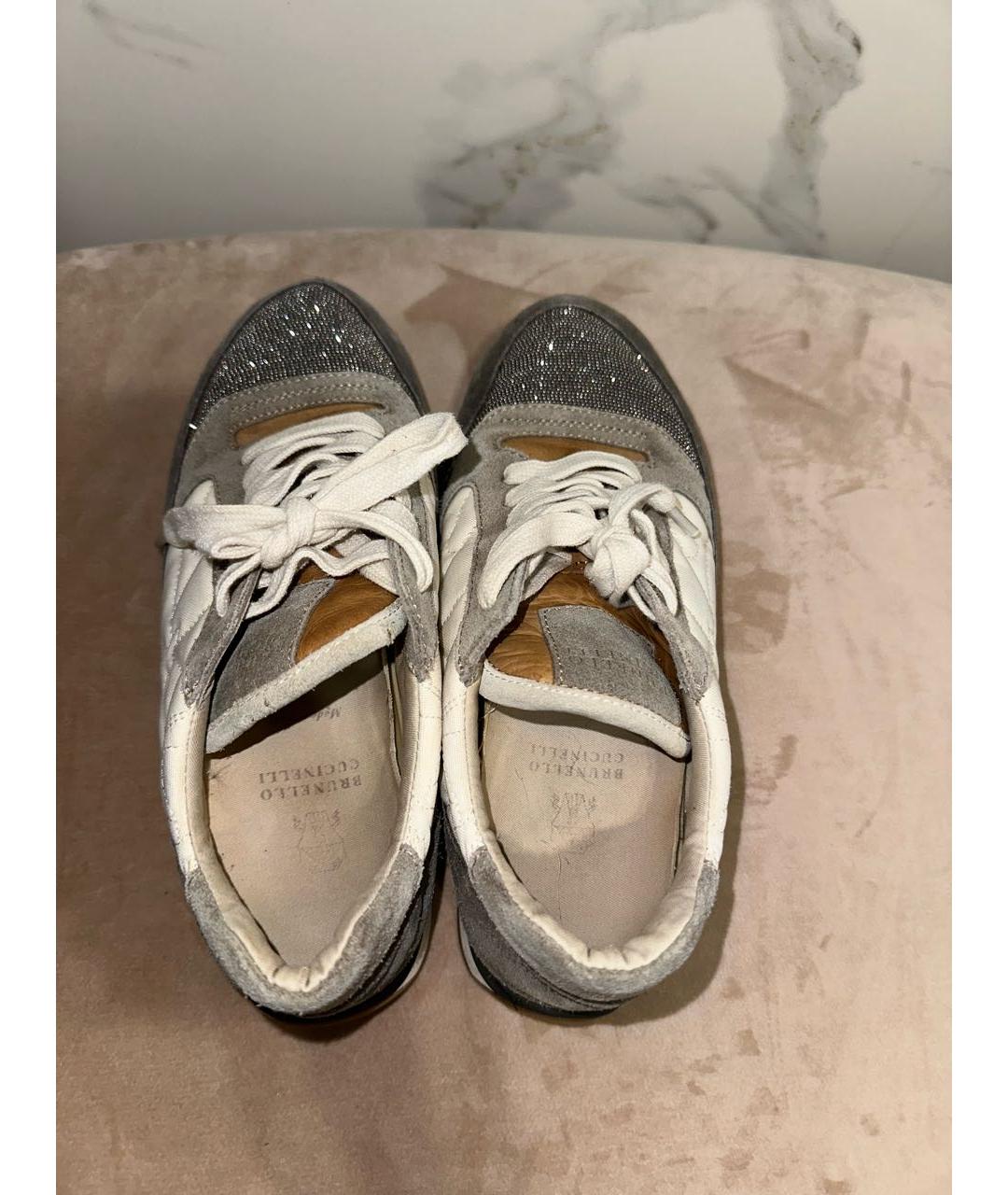 BRUNELLO CUCINELLI Серые кроссовки, фото 3