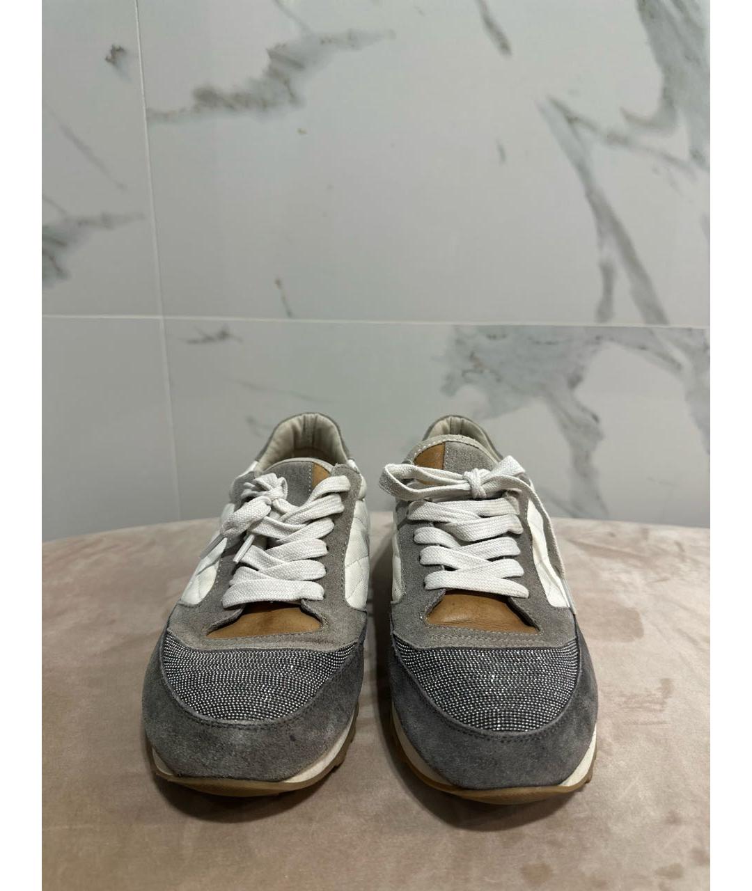 BRUNELLO CUCINELLI Серые кроссовки, фото 2