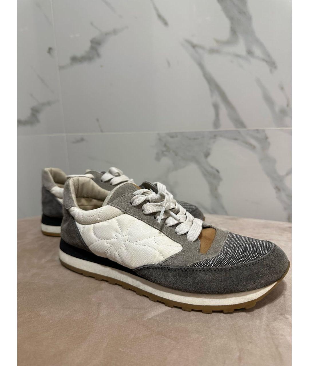 BRUNELLO CUCINELLI Серые кроссовки, фото 7