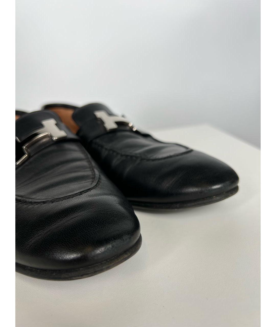 HERMES PRE-OWNED Черные кожаные лоферы, фото 5
