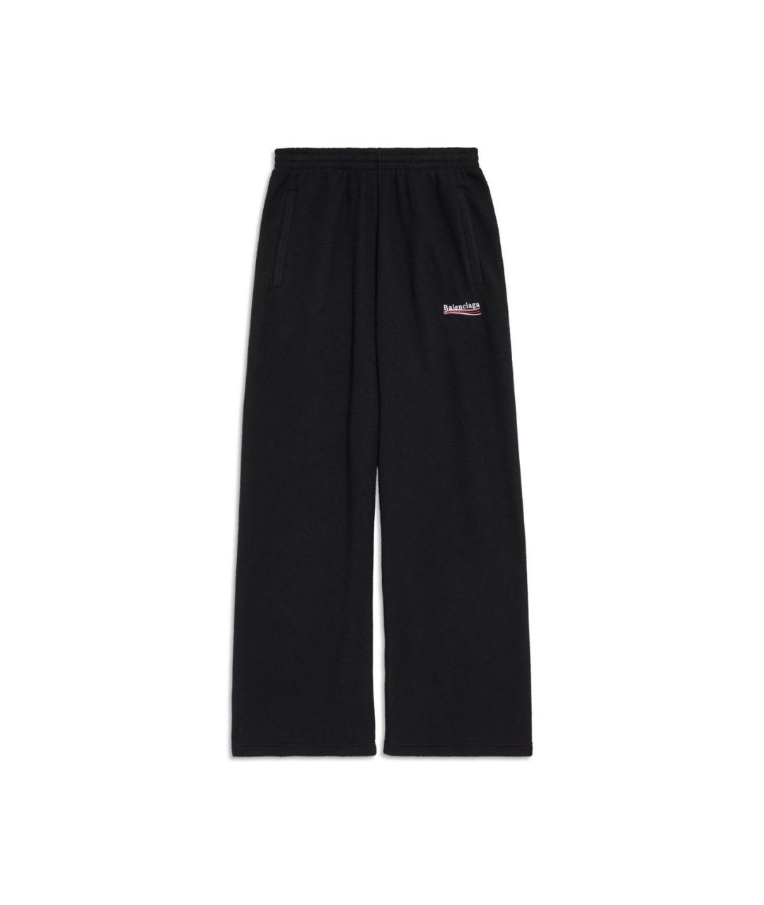 BALENCIAGA Черные хлопковые брюки широкие, фото 1