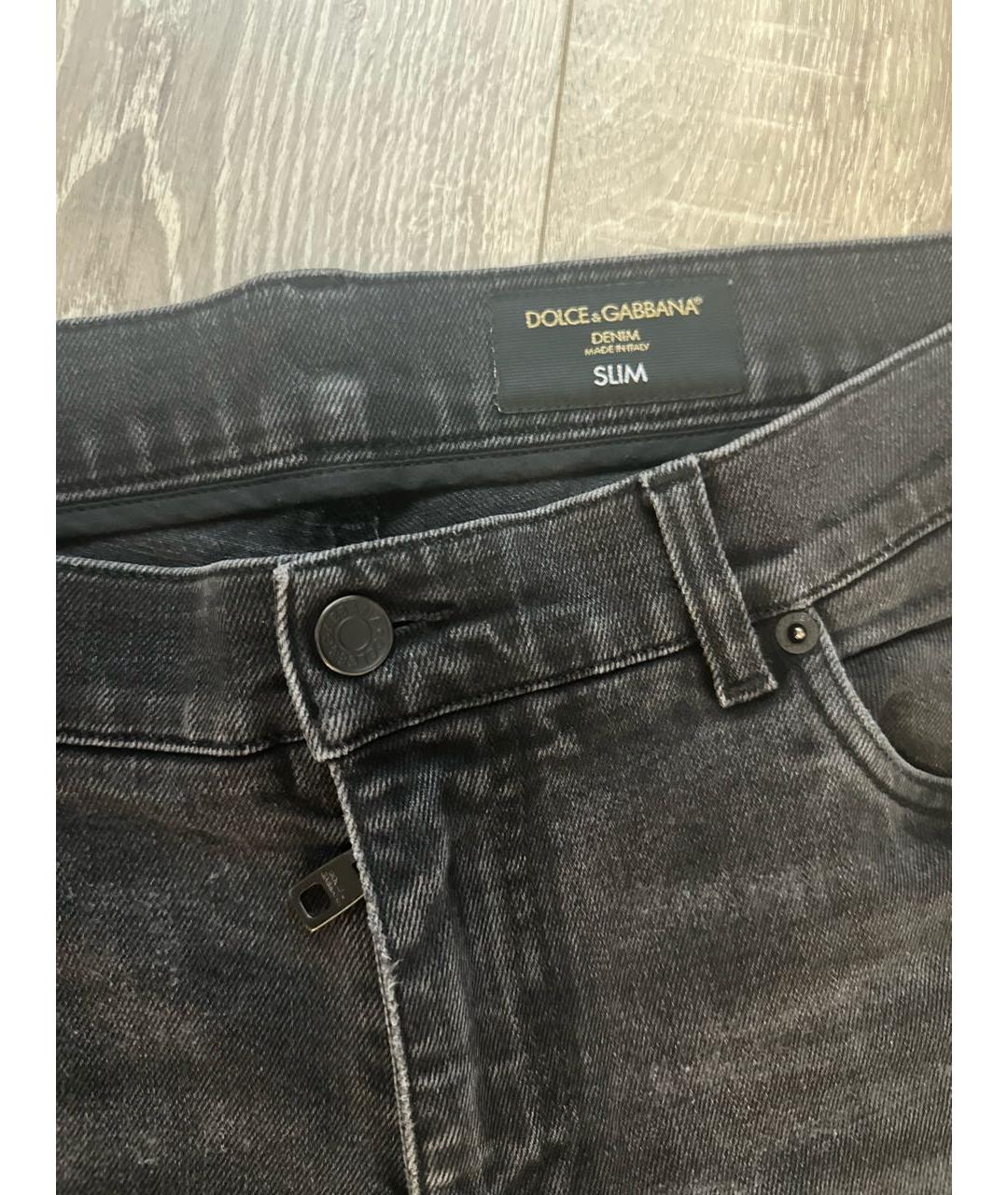 DOLCE&GABBANA Черные хлопковые джинсы скинни, фото 6