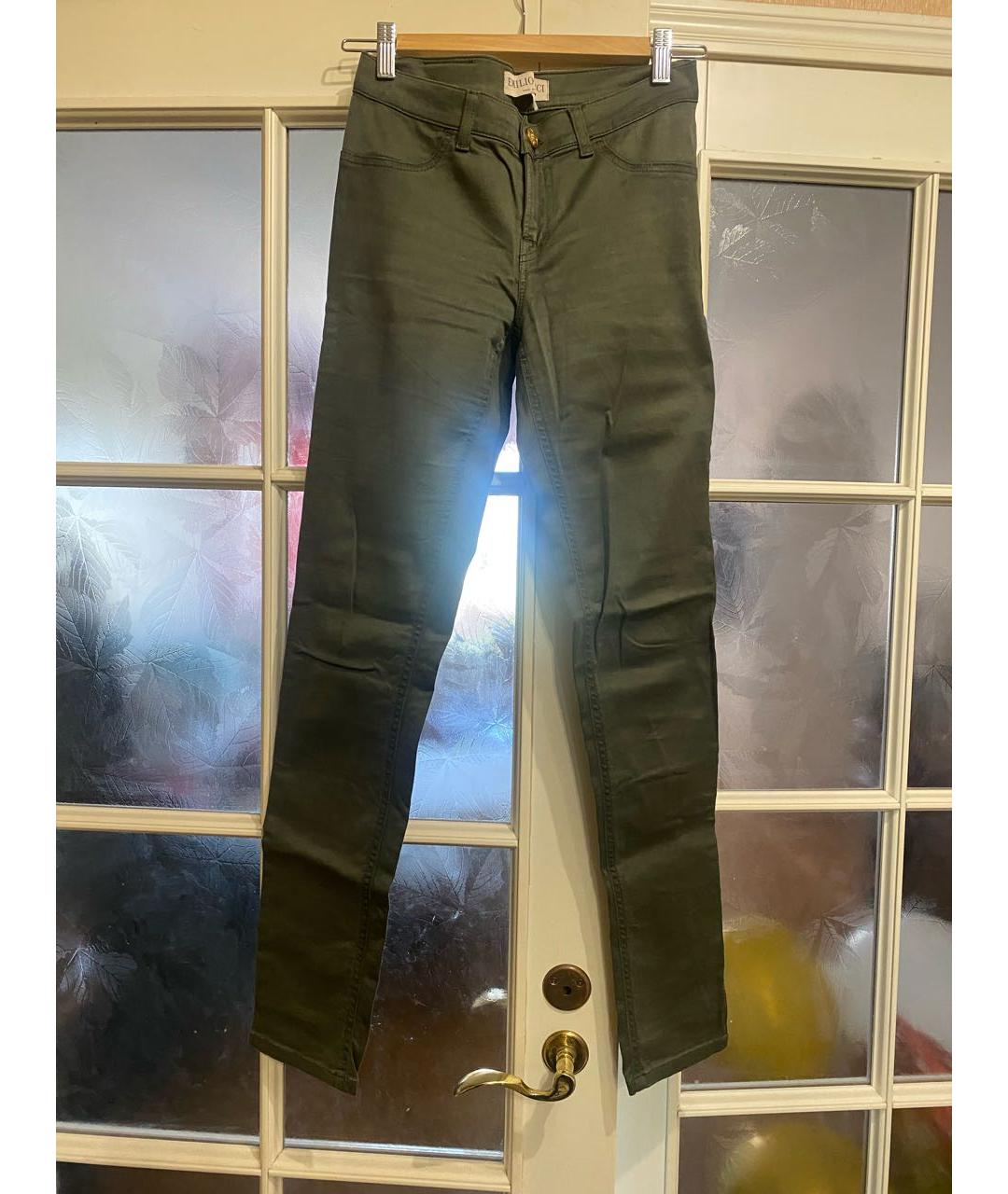 EMILIO PUCCI Хаки хлопко-эластановые прямые джинсы, фото 9