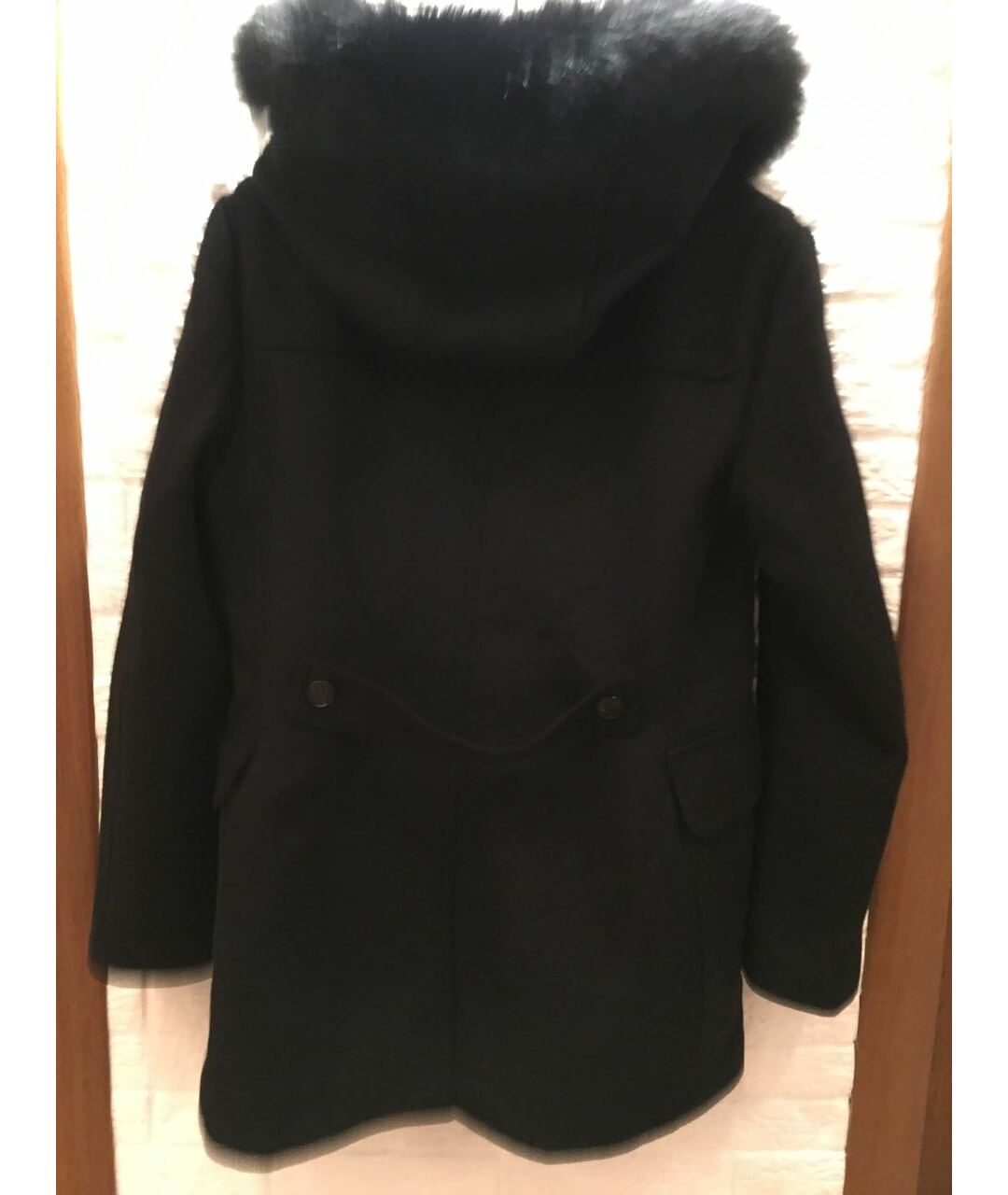 BURBERRY BRIT Черное шерстяное пальто, фото 2