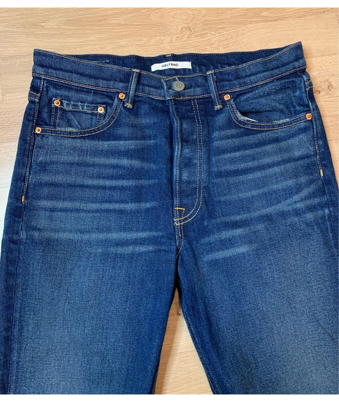 GRLFRND Темно-синие хлопковые джинсы слим, фото 4
