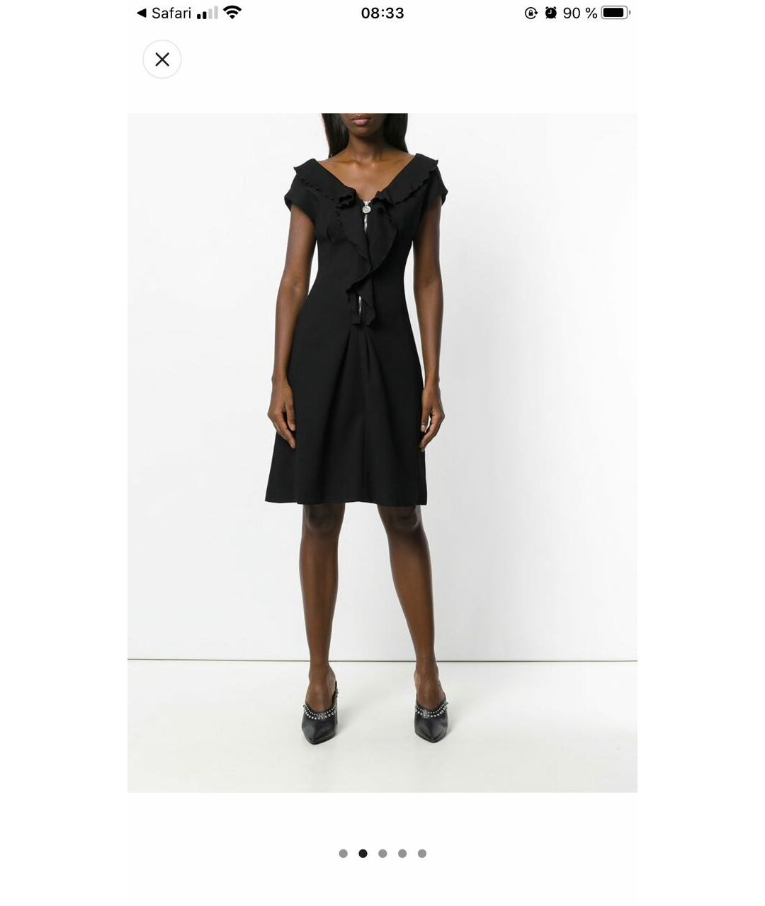 CARVEN Черное вискозное платье, фото 3