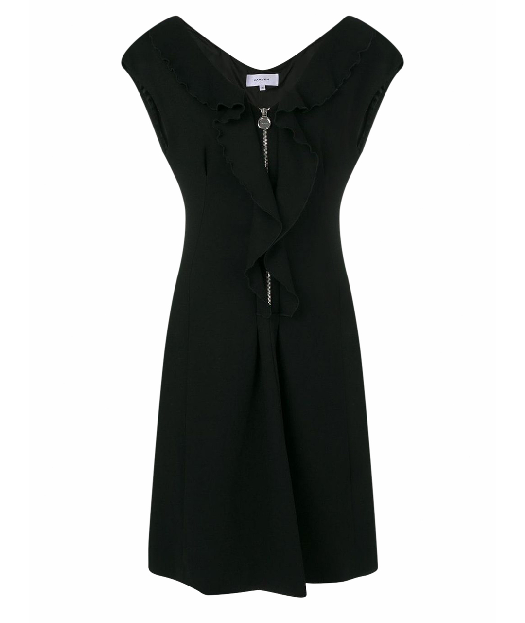 CARVEN Черное вискозное платье, фото 1