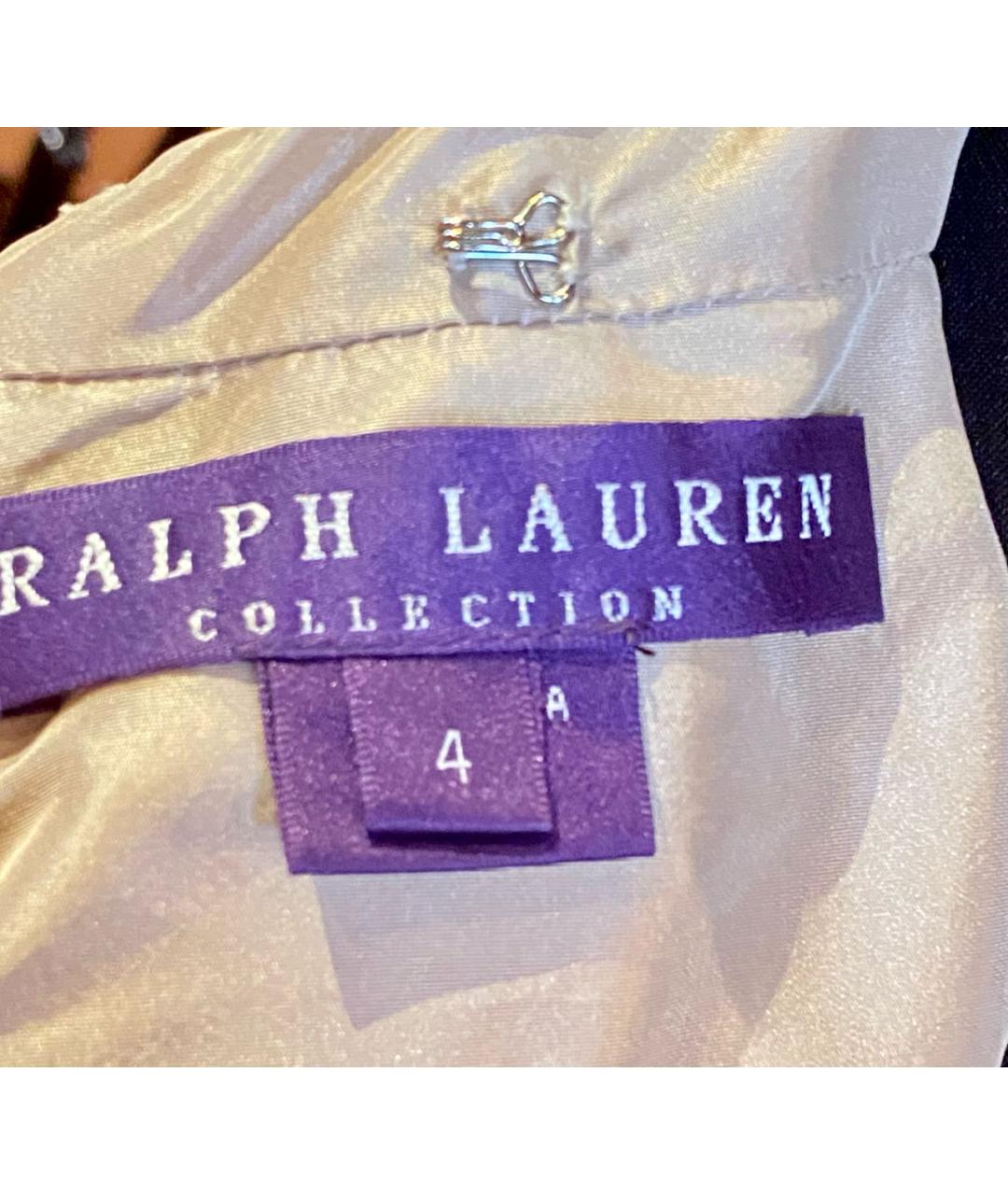 RALPH LAUREN Бежевое шелковое коктейльное платье, фото 4