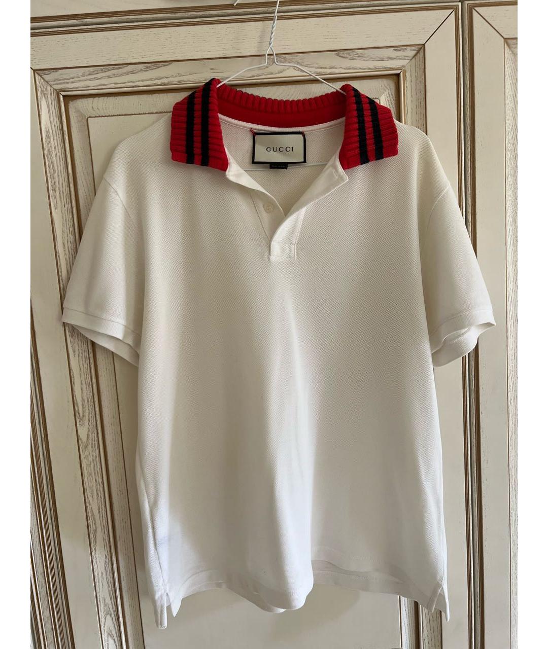 GUCCI Белая хлопковая футболка, фото 5