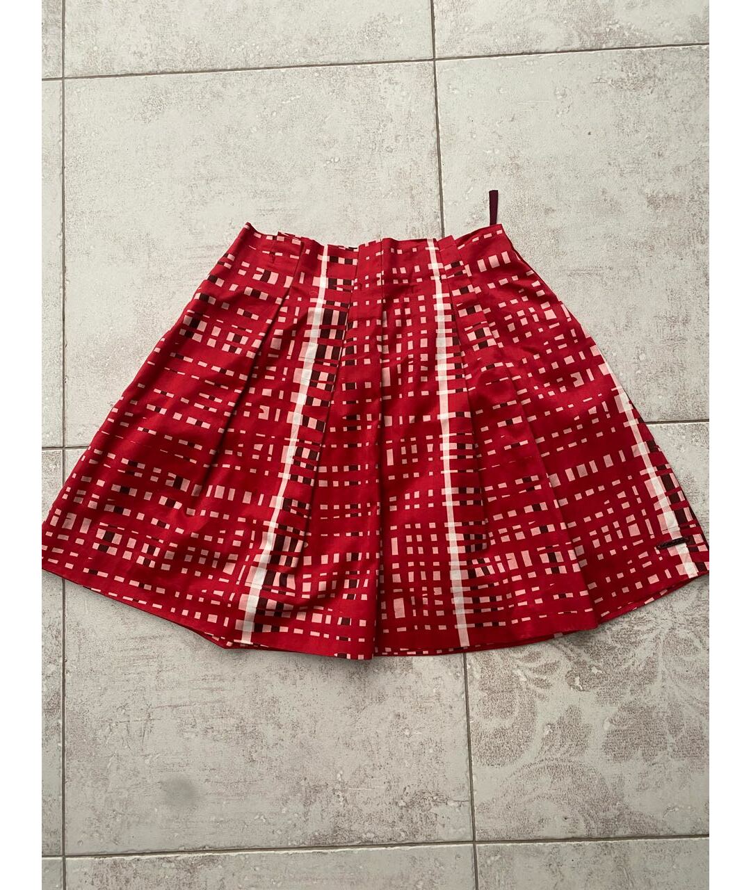 CHRISTIAN DIOR PRE-OWNED Красная хлопковая юбка, фото 6