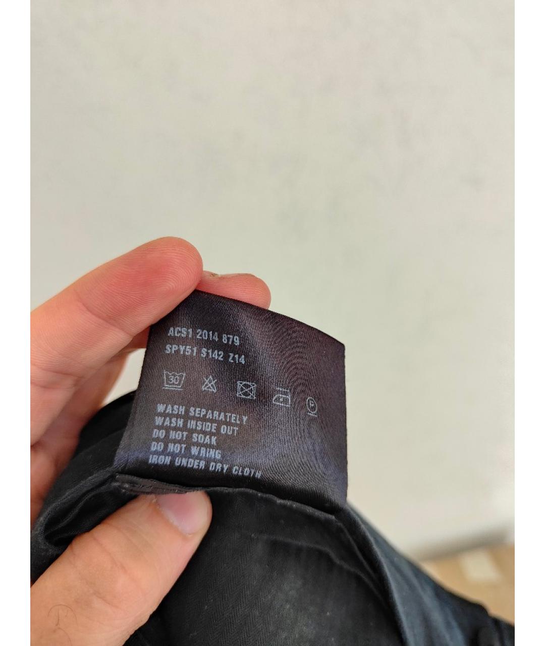 PRADA Черные хлопко-эластановые повседневные брюки, фото 8