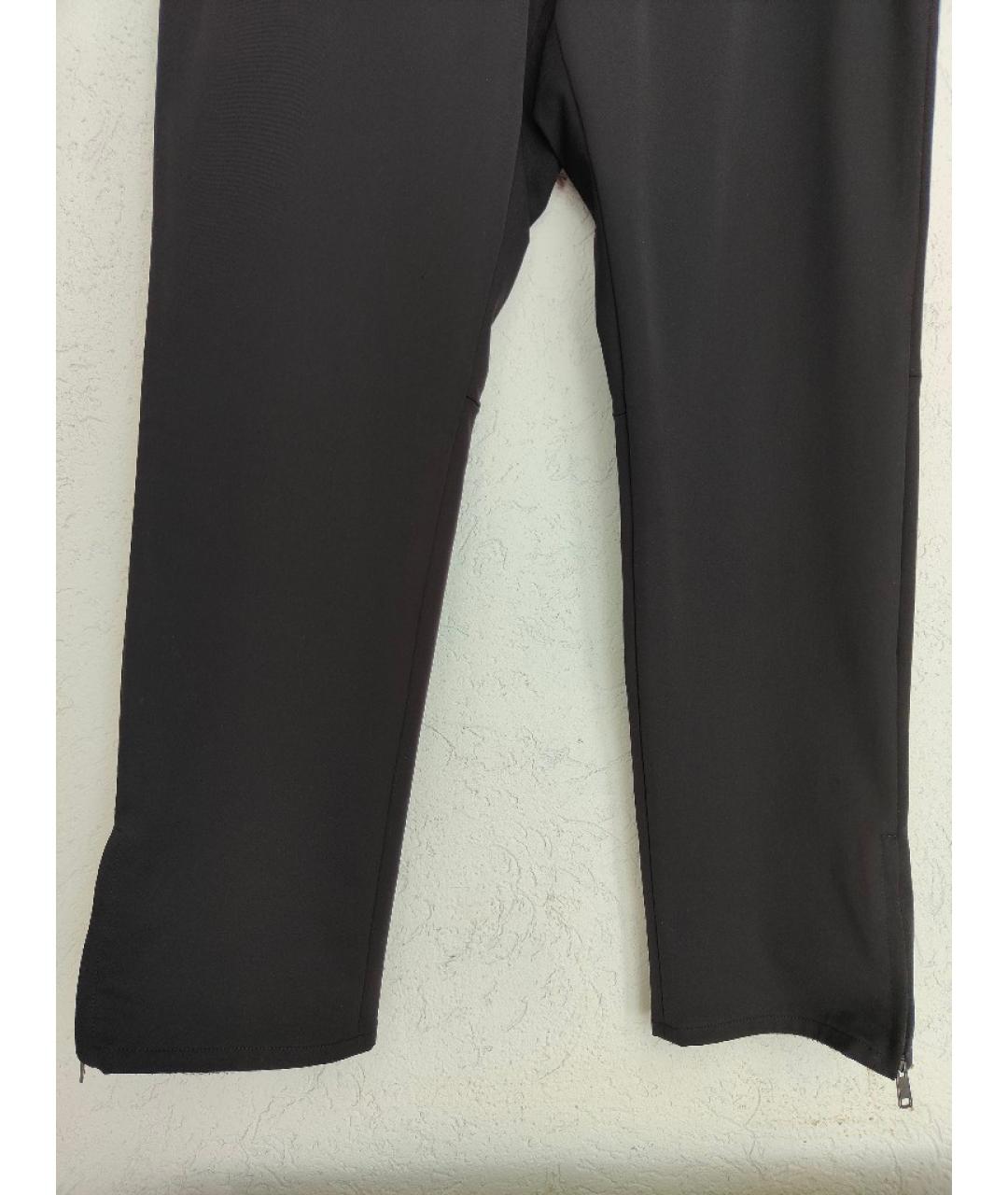 PRADA Черные хлопко-эластановые повседневные брюки, фото 3