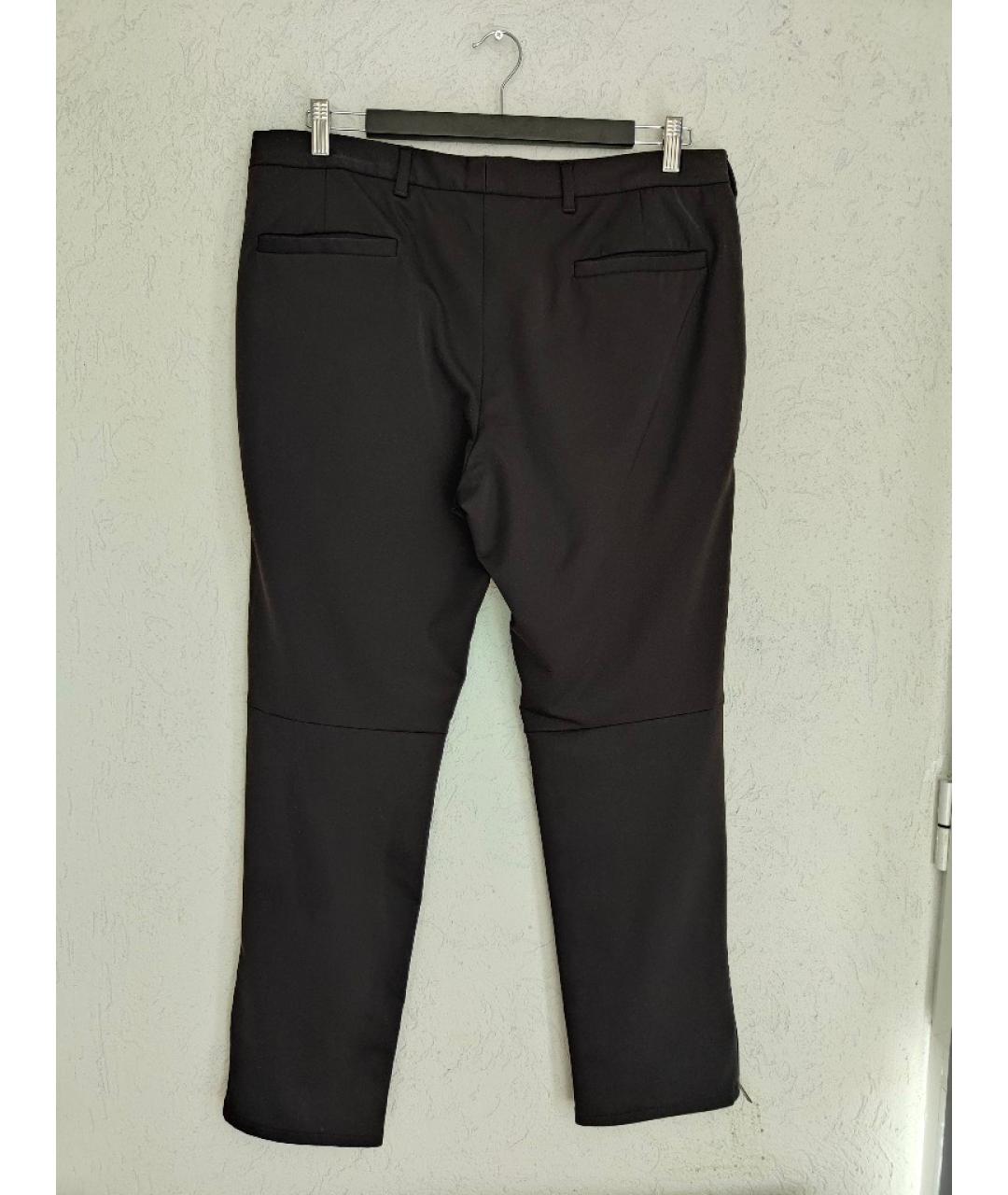 PRADA Черные хлопко-эластановые повседневные брюки, фото 4
