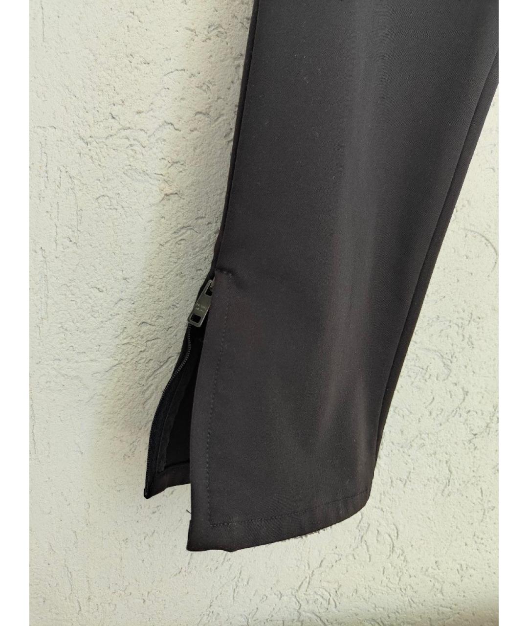 PRADA Черные хлопко-эластановые повседневные брюки, фото 6