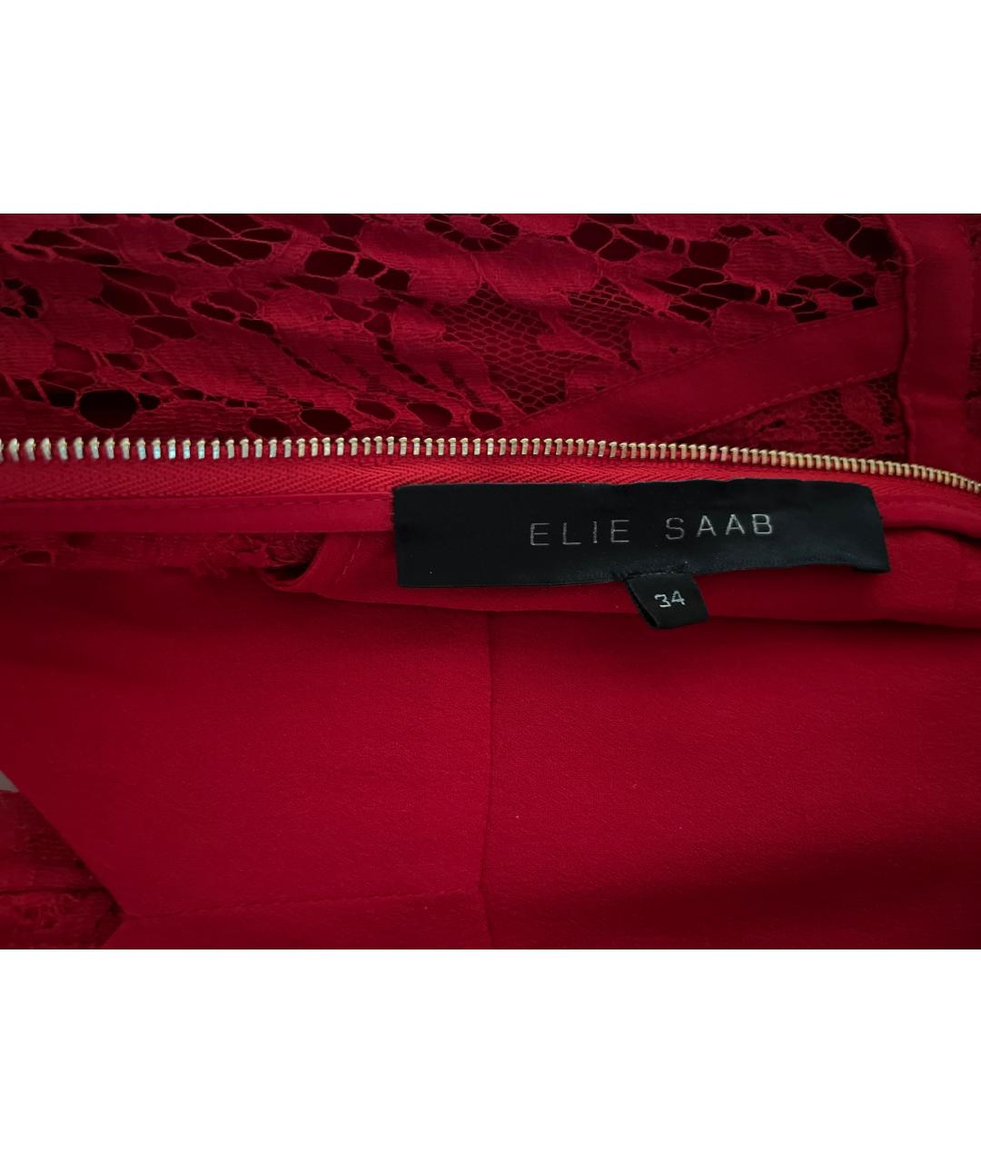 ELIE SAAB Красное шелковое вечернее платье, фото 3