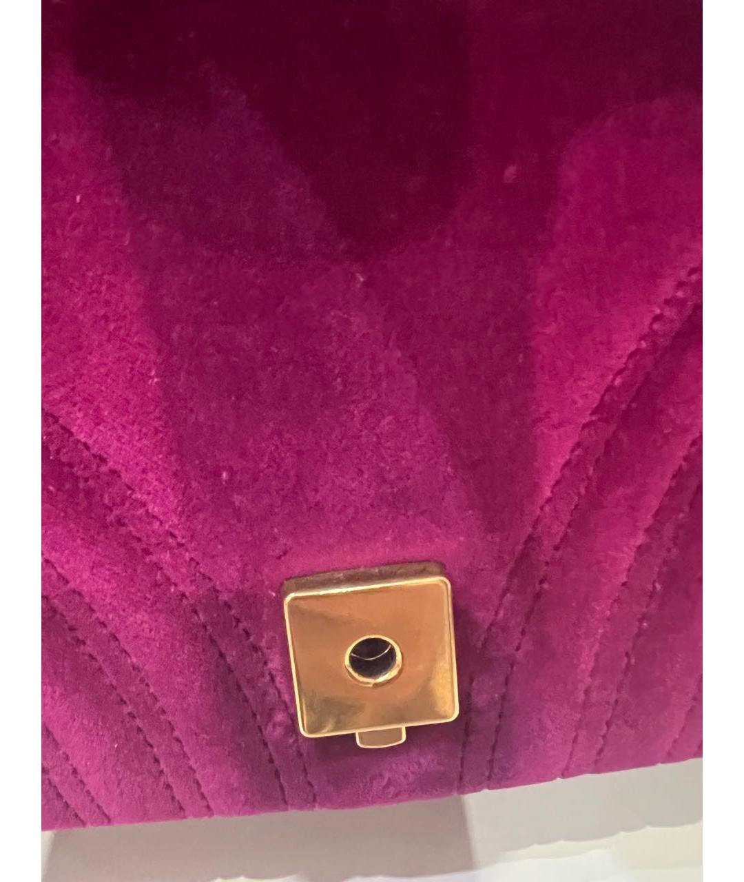 GUCCI Фиолетовая бархатная сумка через плечо, фото 8