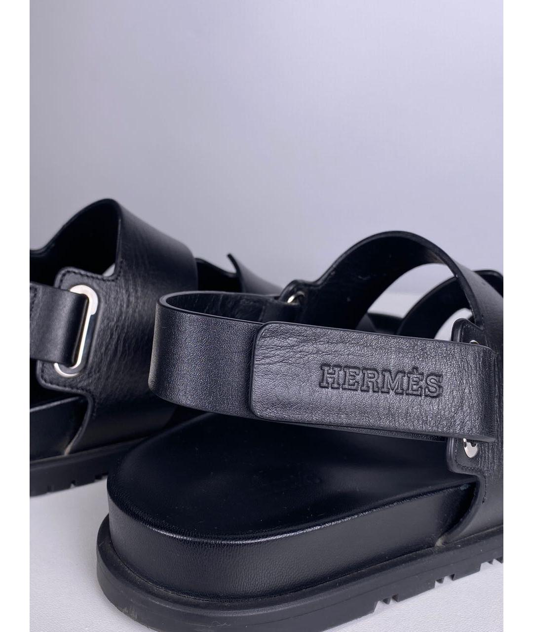 HERMES PRE-OWNED Черные сандалии, фото 5