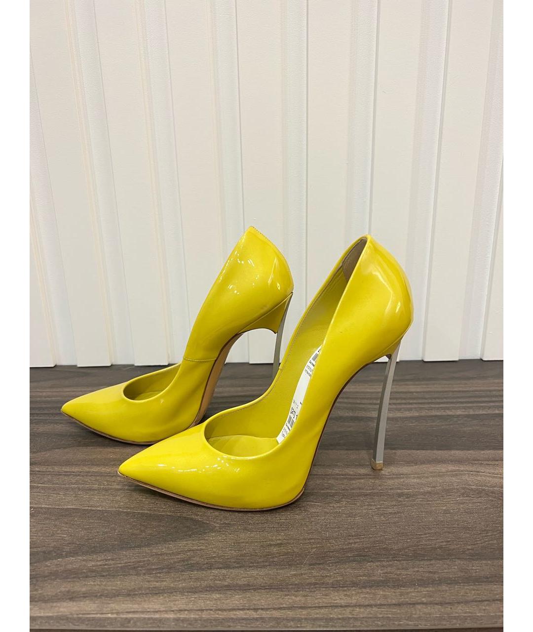 CASADEI Желтые туфли из лакированной кожи, фото 3