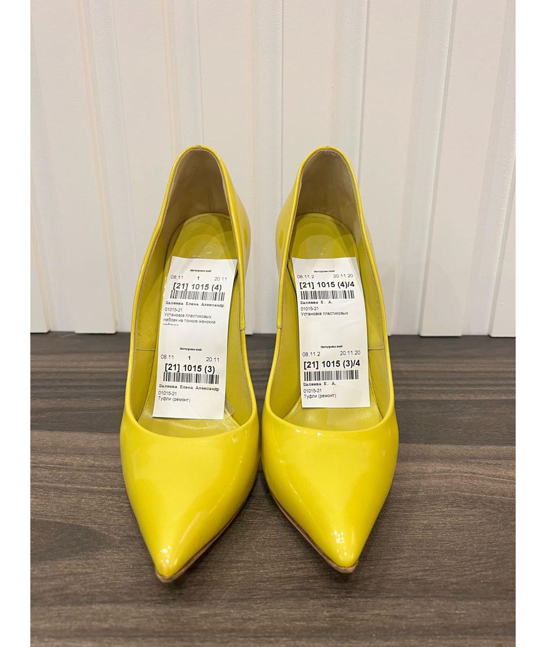 CASADEI Желтые туфли из лакированной кожи, фото 2