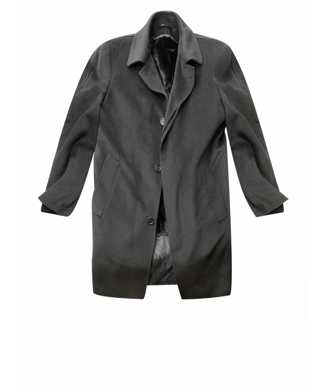 PIERRE CARDIN Черное меховое пальто, фото 1