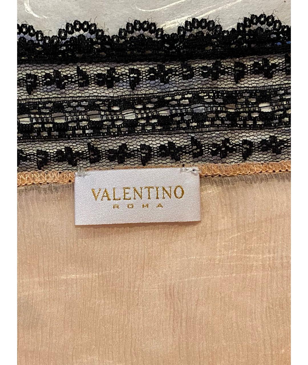 VALENTINO Розовая шелковая майка, фото 5