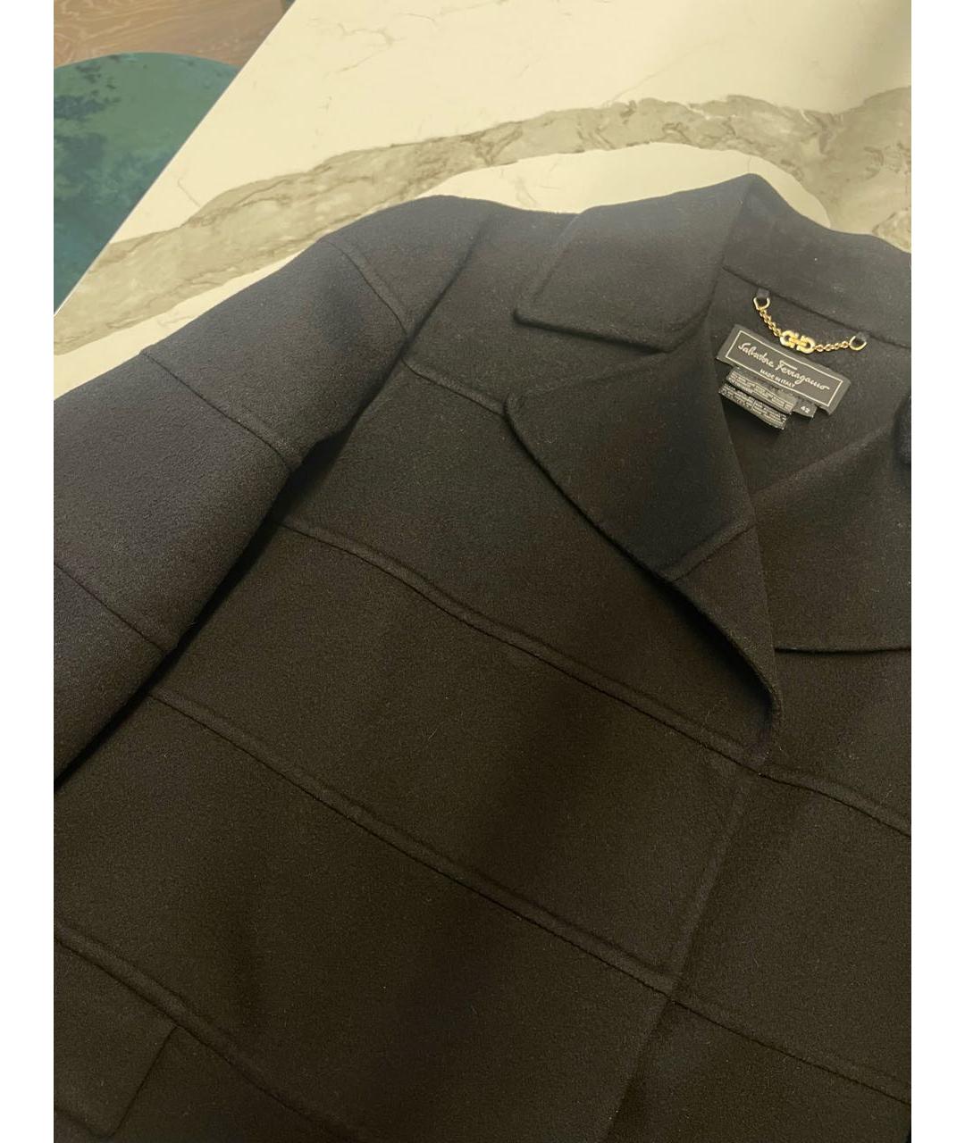 SALVATORE FERRAGAMO Черный кашемировый жакет/пиджак, фото 7