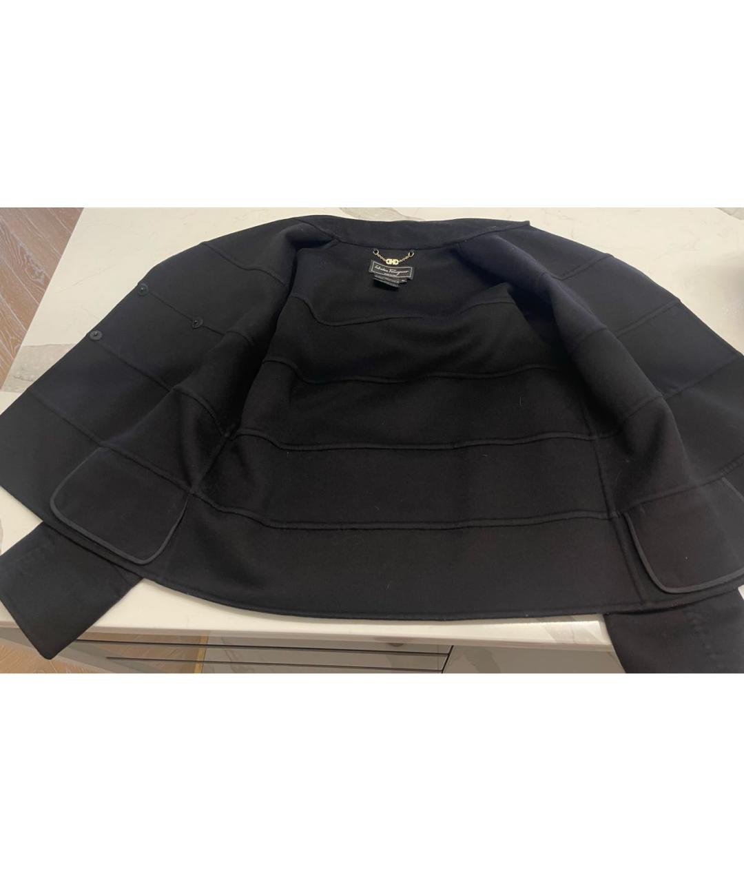 SALVATORE FERRAGAMO Черный кашемировый жакет/пиджак, фото 6