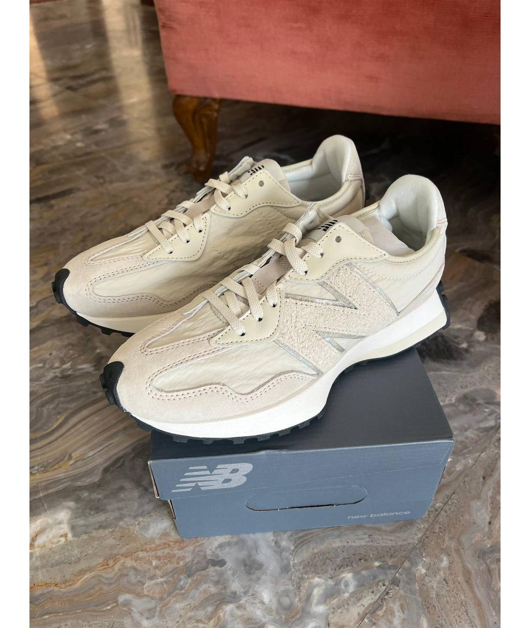 NEW BALANCE Бежевые замшевые кроссовки, фото 4